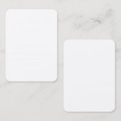 慈善家の好意に代わって白結婚色 プレイスカード (正面/裏面)