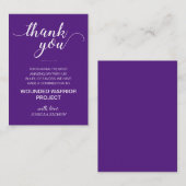 慈善寄付に代わる紫結婚色 プレイスカード (正面/裏面)