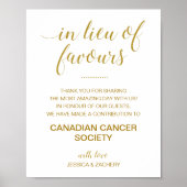 慈善寄付の便宜に代わる結婚金ゴールド ポスター (正面)