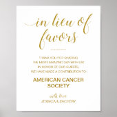 慈善寄付の便宜に代わる結婚金ゴールド ポスター (正面)