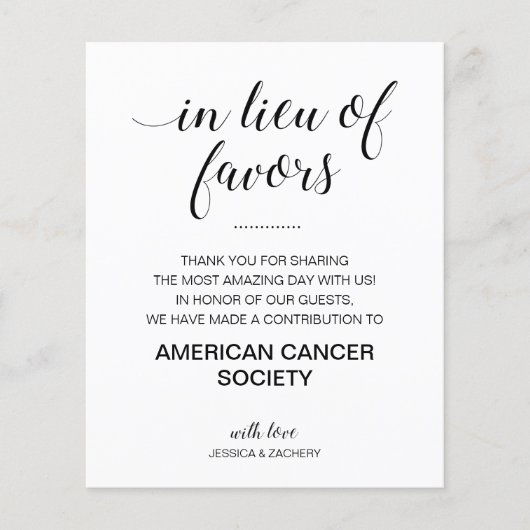 慈善寄付の恩恵に代わって結婚 (正面)