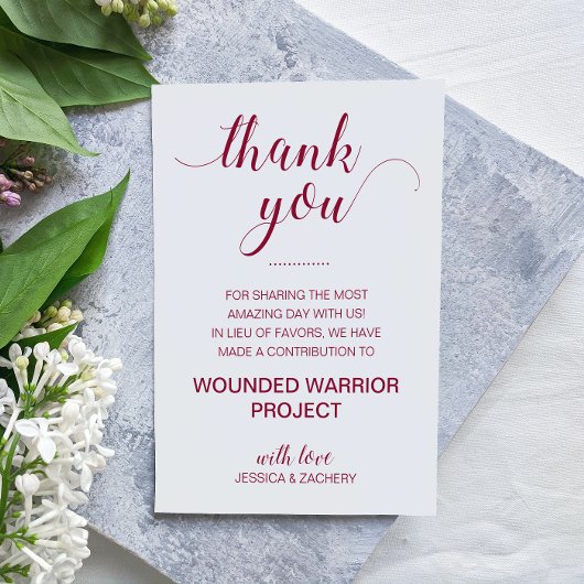 慈善寄付ブルゴーニュの好意に代わって結婚は プレイスカード