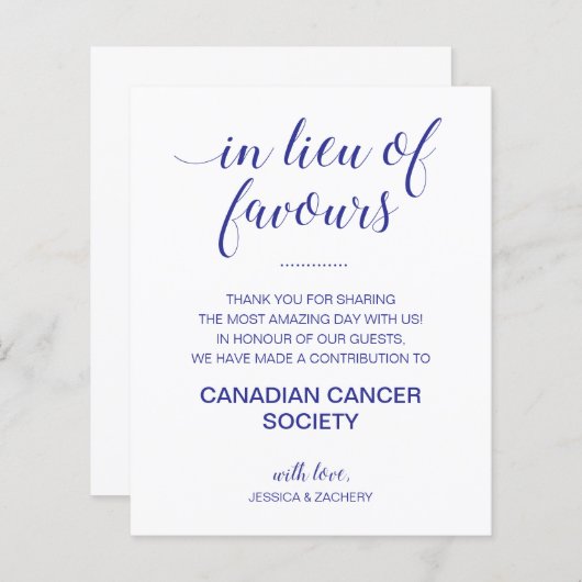 慈善寄付ブルーの恩恵に代わっ結婚て (正面/裏面)