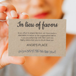 慈善素朴寄付表番結婚号 プレイスカード