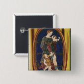 慈善、リムーザン1559年を描写するプラク 缶バッジ (正面&裏面)