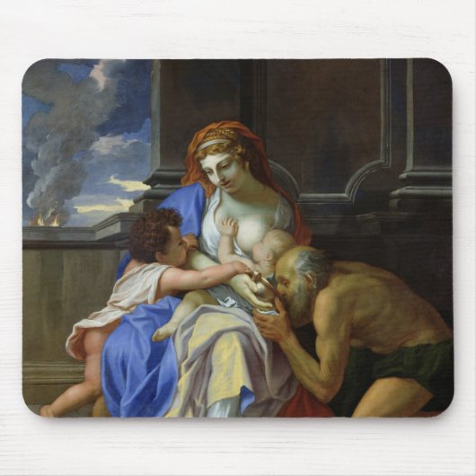 慈善、c.1642-48のアレゴリー マウスパッド (正面)