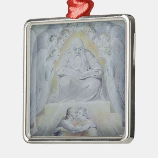 慈悲および真実は一緒に会います メタルオーナメント (左)