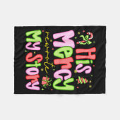 慈悲が私の物語を書き換えた メリークリスマス キリスト フリースブランケット (正面(横))