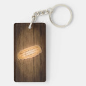 慈悲と共感は人間性の特徴である キーホルダー (裏面)