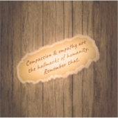 慈悲と共感は人間性の特徴である シール (正面)