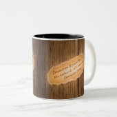 慈悲と共感は人間性の特徴である ツートーンマグカップ (正面右)