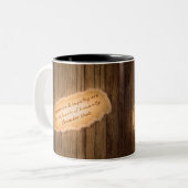 慈悲と共感は人間性の特徴である ツートーンマグカップ (正面左)