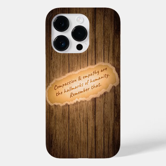 慈悲と共感は人間性の特徴である Case-Mate iPhoneケース (裏面)
