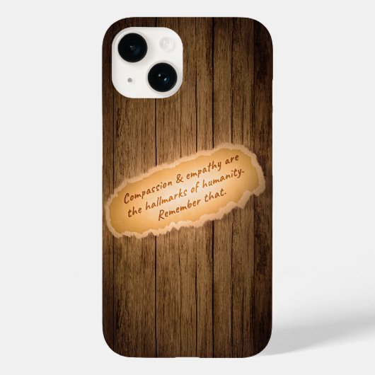 慈悲と共感は人間性の特徴である Case-Mate iPhoneケース (裏面)