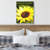 慈悲と平和と愛の聖書の聖句が包まれたキャンバス キャンバスプリント (インサイチュ (寝室))