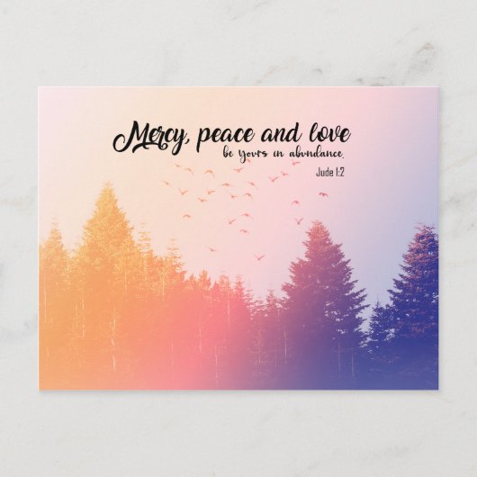 慈悲と平和と愛（ユダ1:2） ポストカード (正面)