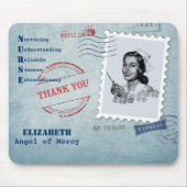 慈悲の天使。レトロナース名前をカスタムする マウスパッド (正面)