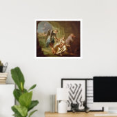 慈悲の天使， c.1746 (キャンバス上の油) ポスター (ホームオフィス)