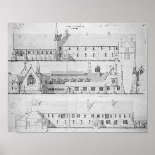 慈悲の家,クリューワー, c.1853 ポスター (正面)