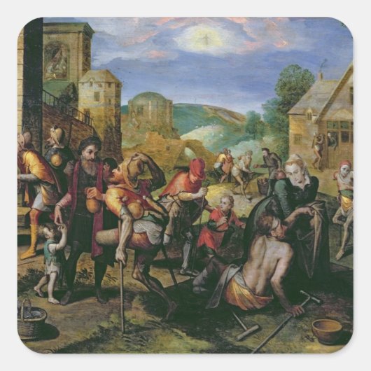 慈悲の業 スクエアシール (正面)