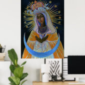 慈悲の母オーストラ・ブラマの我々の女性ブラックマドンナ ポスター (ホームオフィス)