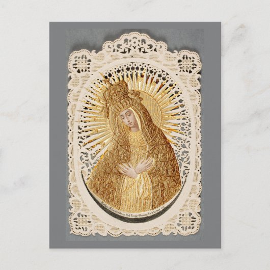 慈悲の母マドンナ祈りの言葉... ポストカード (正面)