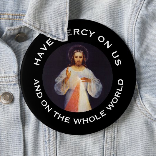 慈悲の祈りの言葉のイエス・キリスト神のSt. Faustina 缶バッジ (インサイチュ)