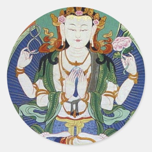 慈悲の神、チェンレジグ ラウンドシール (正面)