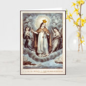 慈悲の私達の女性 カード (黄色い花)