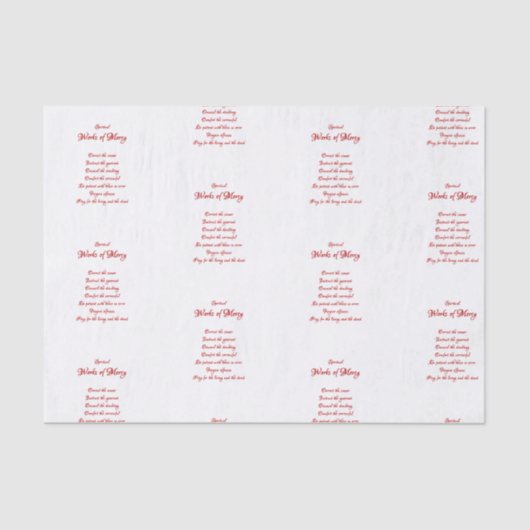 慈悲の精神的な仕事 薄葉紙 (正面)