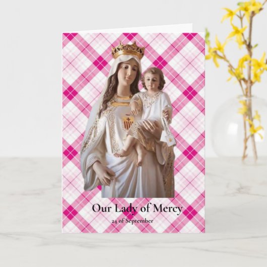 慈悲の聖母カード カード (黄色い花)