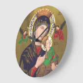 慈悲の聖母 ラージ壁時計 (傾斜)