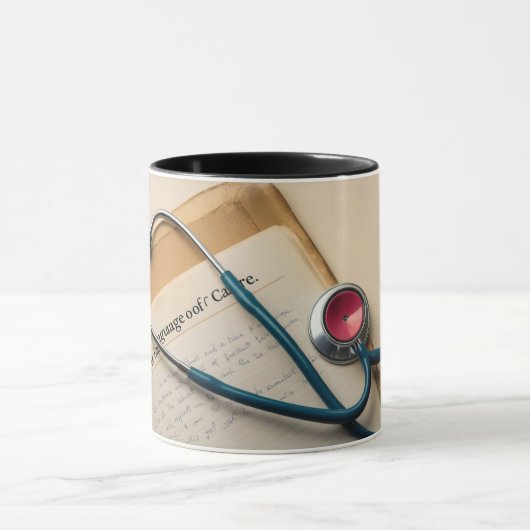 慈悲の贈り物："の言語気に"マグ マグカップ (中央)