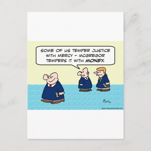 慈悲の金で天罰を裁く ポストカード (正面)