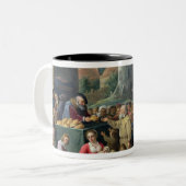 慈悲の7つの行為 ツートーンマグカップ (正面左)