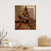 慈悲音菩薩觀W/チベットマントラのバダサバ ポスター (キッチン)