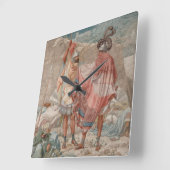慈悲: デイヴィッドSpareth Saulの生命1854年 スクエア壁時計 (傾斜)