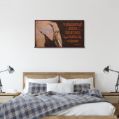 慈悲 – 象と文学の引用文- 素朴 BG キャンバスプリント (インサイチュ (寝室))