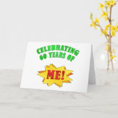 態度おもしろい60番目の誕生日ギフト カード (黄色い花)