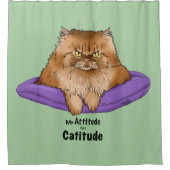 態度が毅然としている シャワーカーテン (正面)