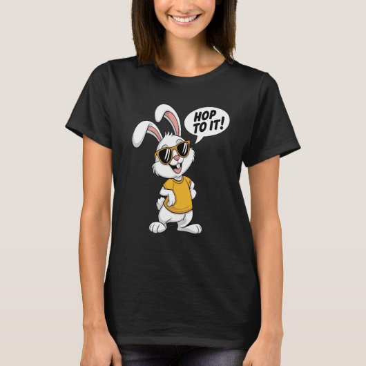 態度でバニーをする Tシャツ (正面)