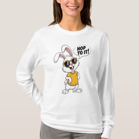 態度でバニーをする Tシャツ (正面)