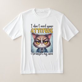 態度なんかいらない。自分の態度は自分で持ってきた! Tシャツ