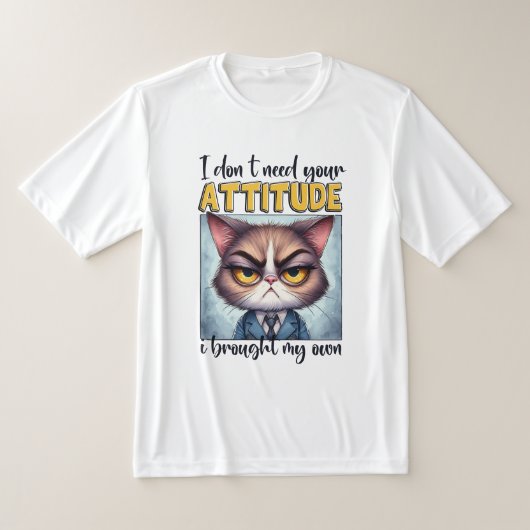 態度なんかいらない。自分の態度は自分で持ってきた! Tシャツ (レイダウン)