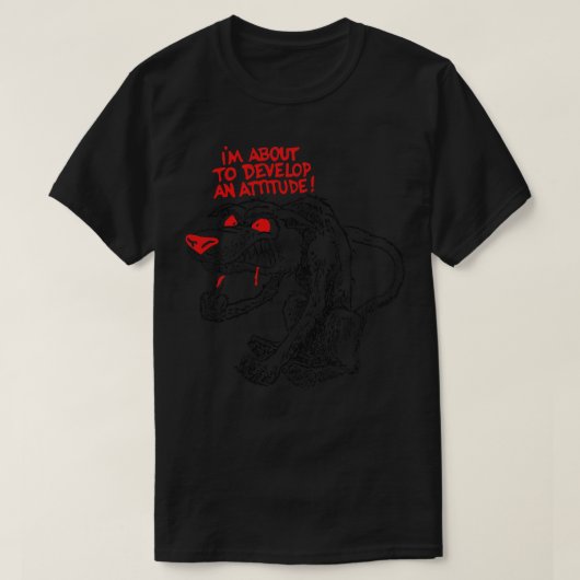 態度に問題を抱えた狼 Tシャツ (デザイン正面)