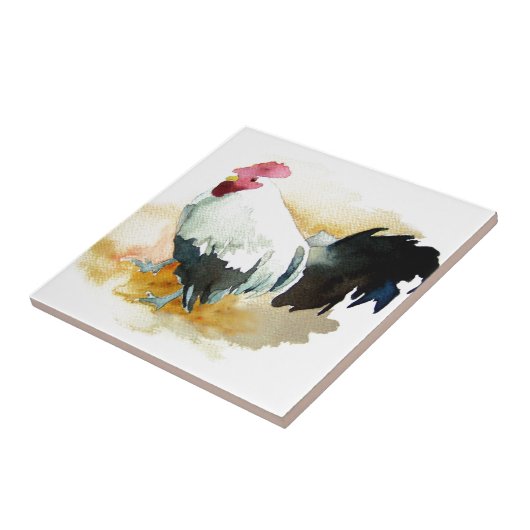 態度のオンドリ タイル (側面)