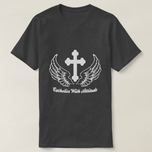 態度のカトリック教徒 Tシャツ (デザイン正面)