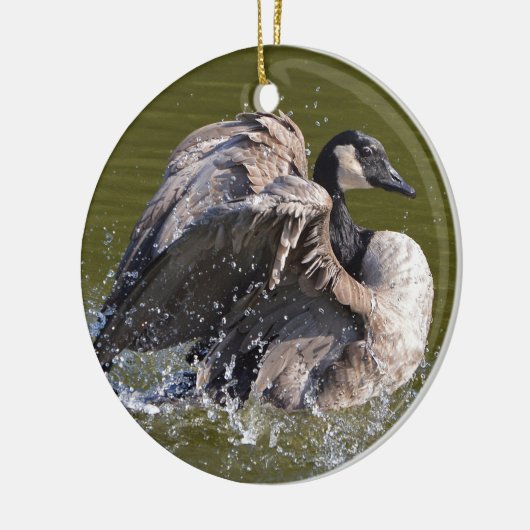 態度のカナダのガチョウ セラミックオーナメント (左)