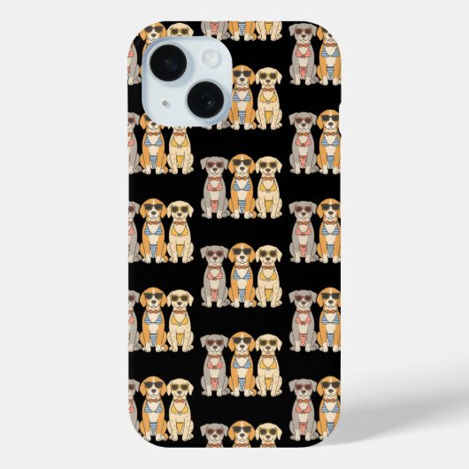 態度のビーチバーカーズビキニトリオ Case-Mate iPhoneケース (裏面)