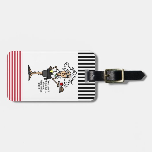 態度のユーモアのステラ ラゲッジタグ (正面横)